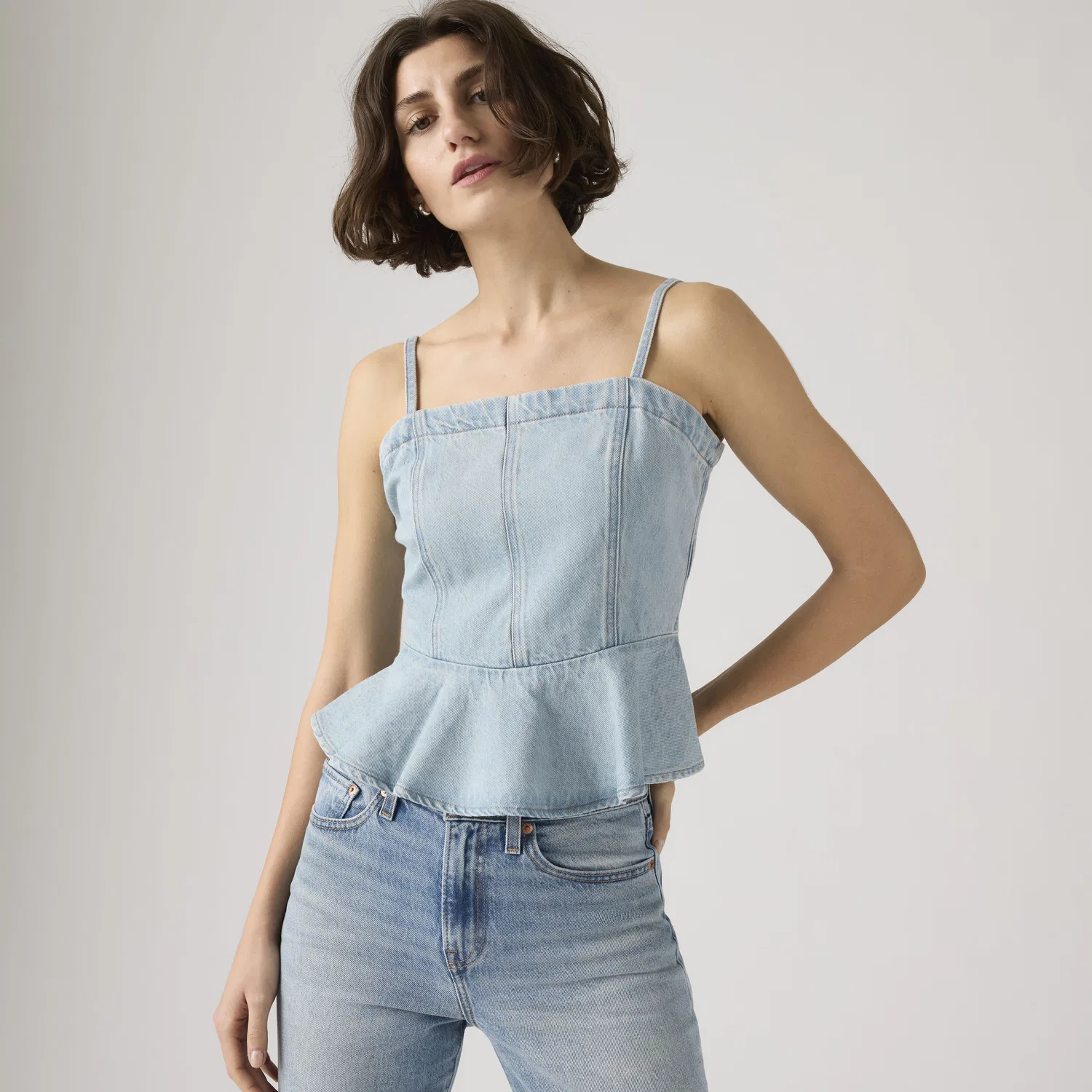 Легкий топ Anderson Flunce Levi's, Light Wash