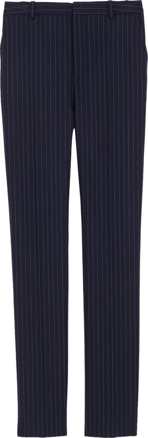

Брюки Saint Laurent High Waist 'Navy/White', черный