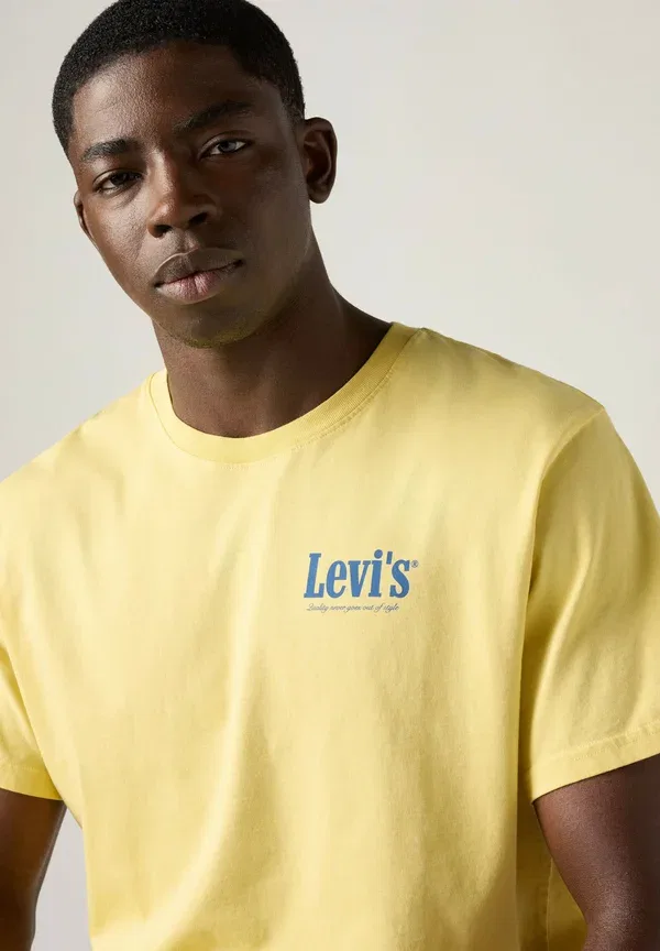 Футболка Levi'S, модель levis records crus, цвет желтый — фото 3