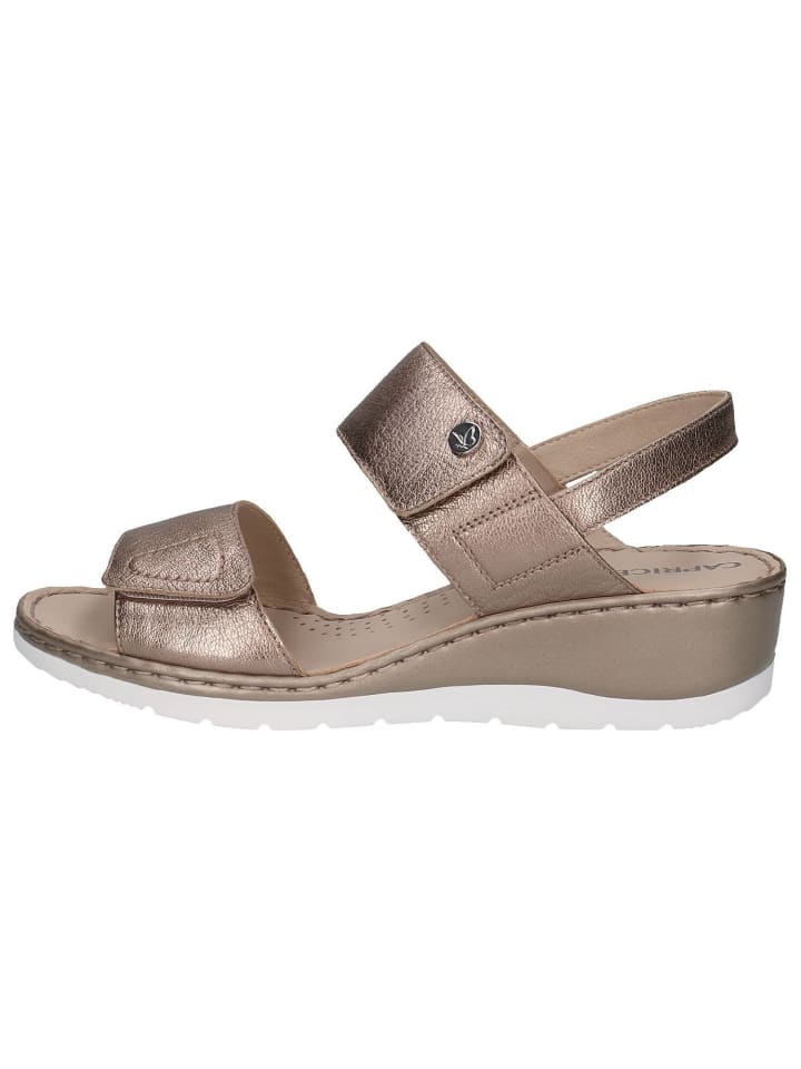 Сандалии на плоской подошве Caprice Sandalette, цвет TAUPE METALLIC — фото 4