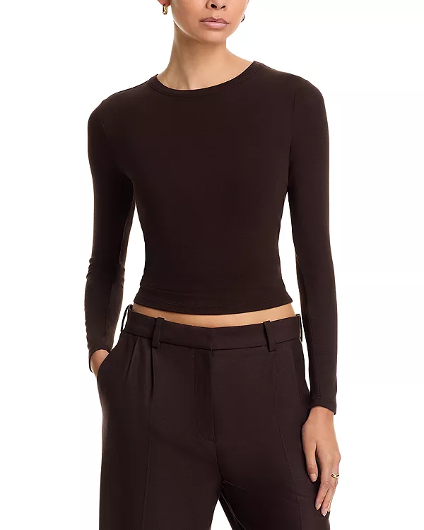 

Футболка с длинными рукавами в рубчик Frame, коричневый