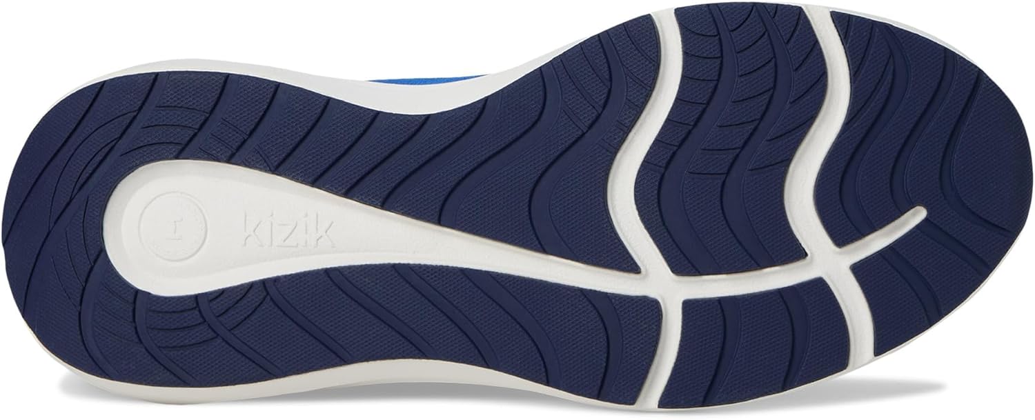 Кроссовки Kizik Slip On: Athens 2 - комфорт для всего дня, удобство без рук, дышащий верх из сетки, мужские прогулочные туфли с поддержкой свода стопы - мужская широкая полнота, синий — фото 3