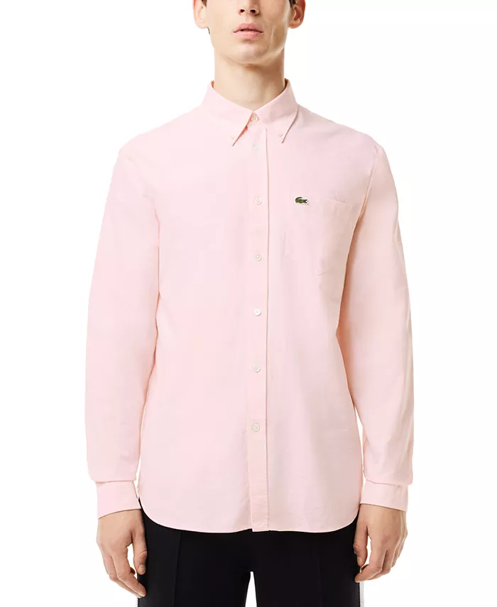 

Мужская рубашка из оксфордской ткани с длинным рукавом на пуговицах Lacoste, белый