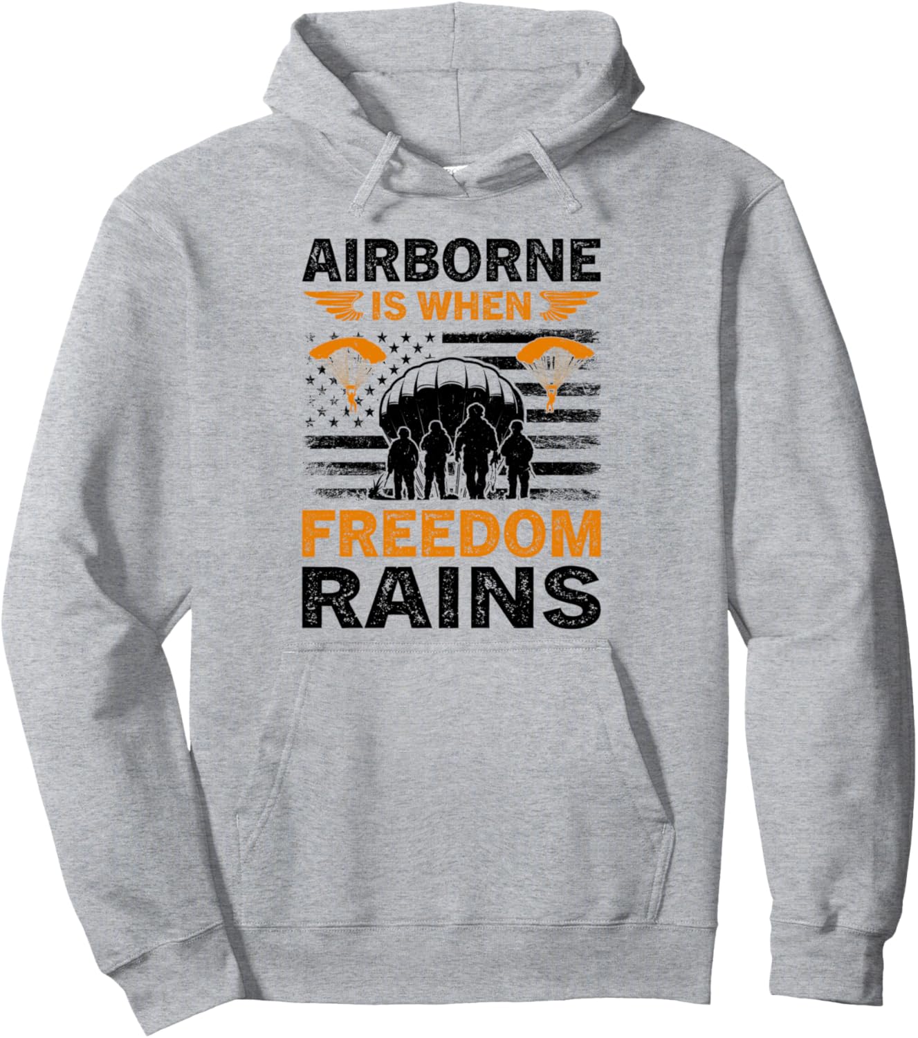 

Худи с изображением парашютиста, военного парашютиста, серого цвета, размер S Paratrooper Gifts