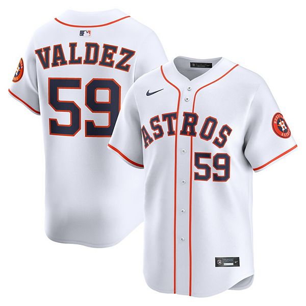 

Мужская белая домашняя лимитированная футболка игрока Houston Astros Framber Valdez Nike