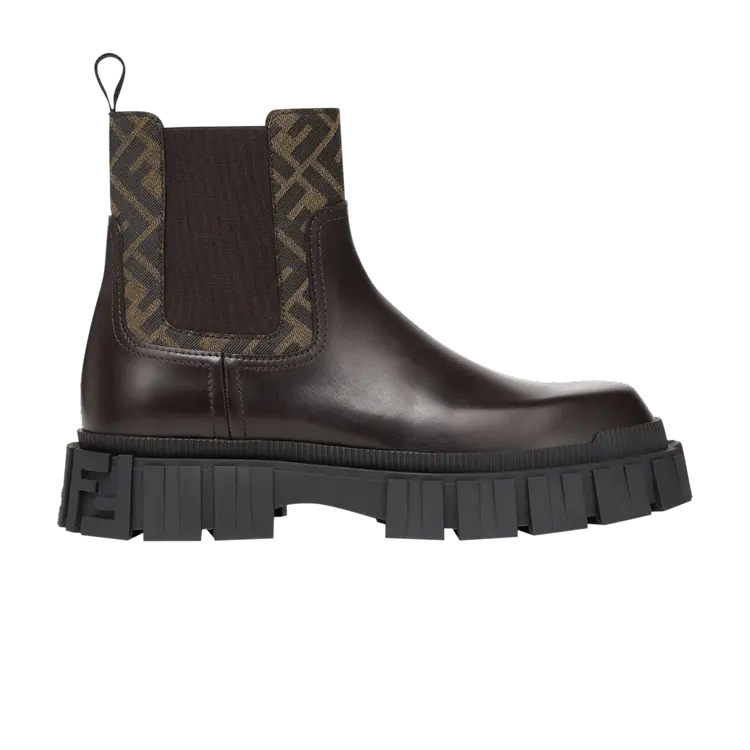 

Ботинки Fendi Leather Ankle Boot, Black Brown
