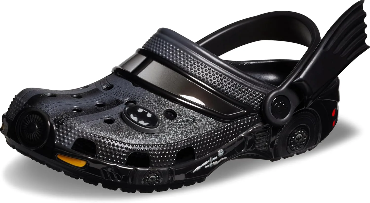 Унисекс кроксы для взрослых Batman Batmobile классические клоги Crocs, черный — фото 2