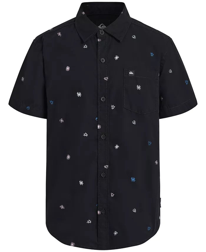 

Рубашка Apero Classic с коротким рукавом для мальчиков 8-20 лет Quiksilver, черный