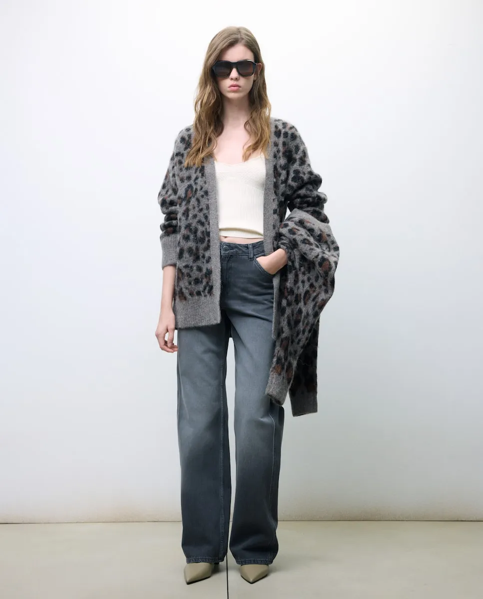 

Длинная женская куртка с анималистическим принтом Tintoretto, коричневый