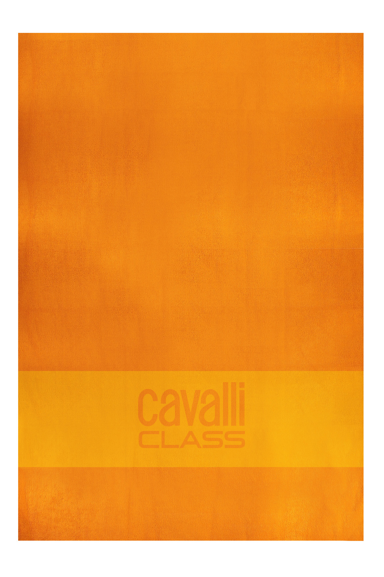 

Пляжное полотенце Cavalli Class хлопковое с логотипом, оранжевый