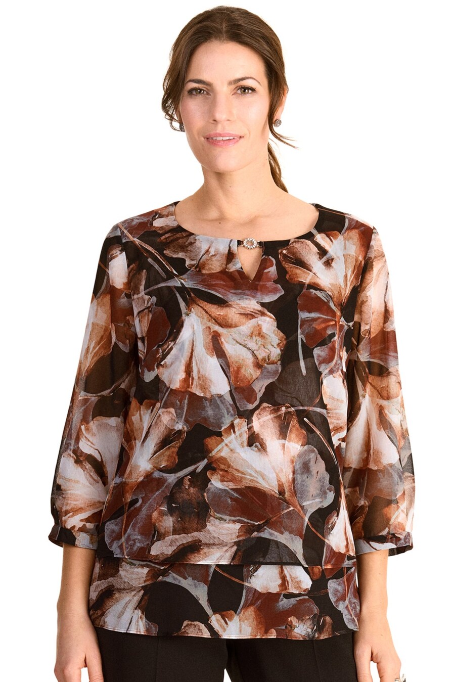 

Блузка с коротким рукавом HERMANN LANGE Collection Blouse, разноцветный
