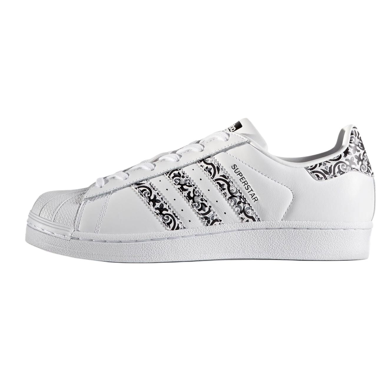 

Кроссовки для скейтбординга Superstar женские с низким верхом, белый/черный Adidas Originals