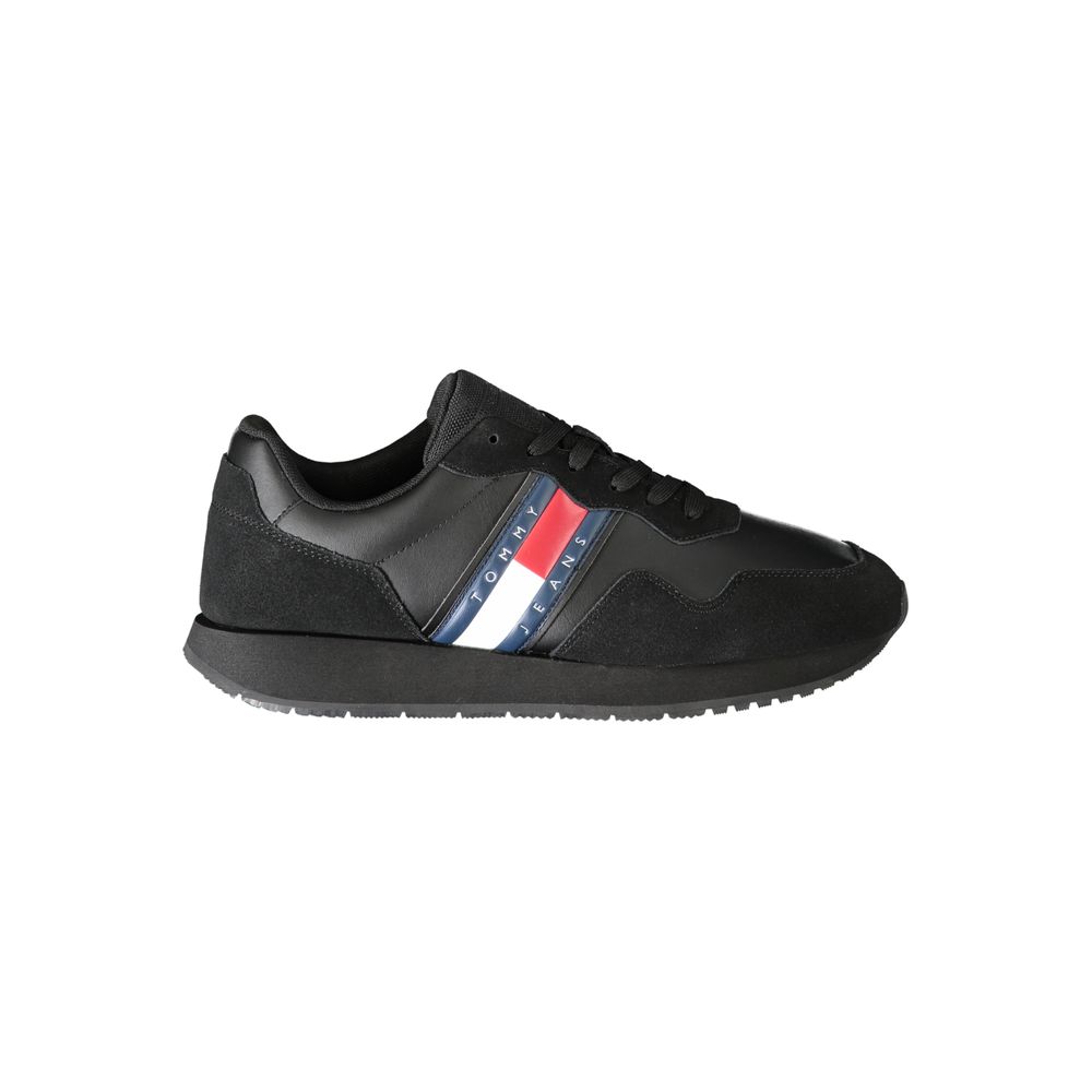 

Черные кожаные мужские кроссовки Tommy Hilfiger