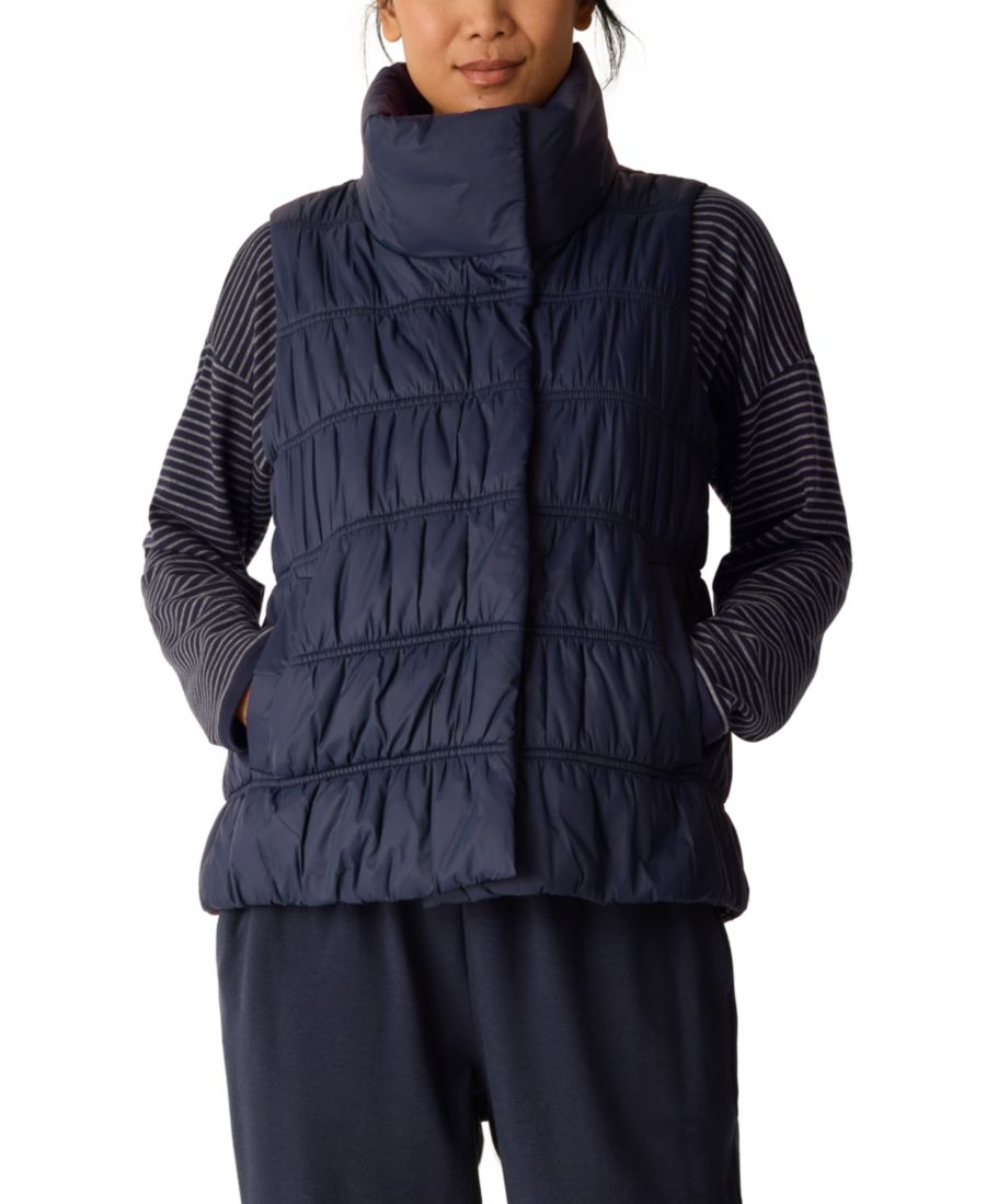 

Женский жилет с высоким воротником и сборками Eileen Fisher, Ink