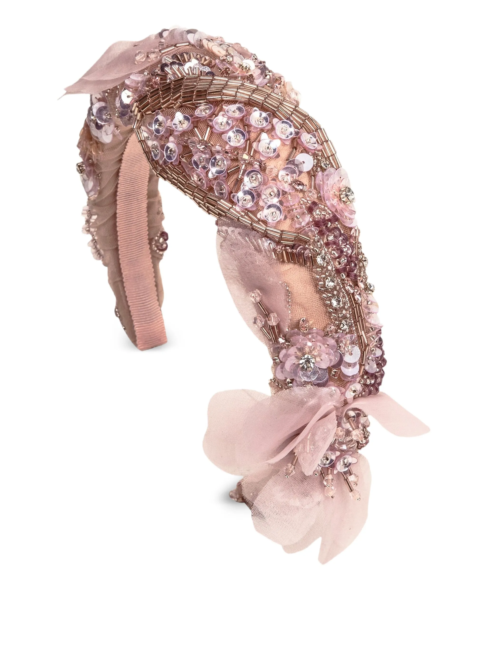 

Ободок Miriana с бисером Jennifer Behr, розовый