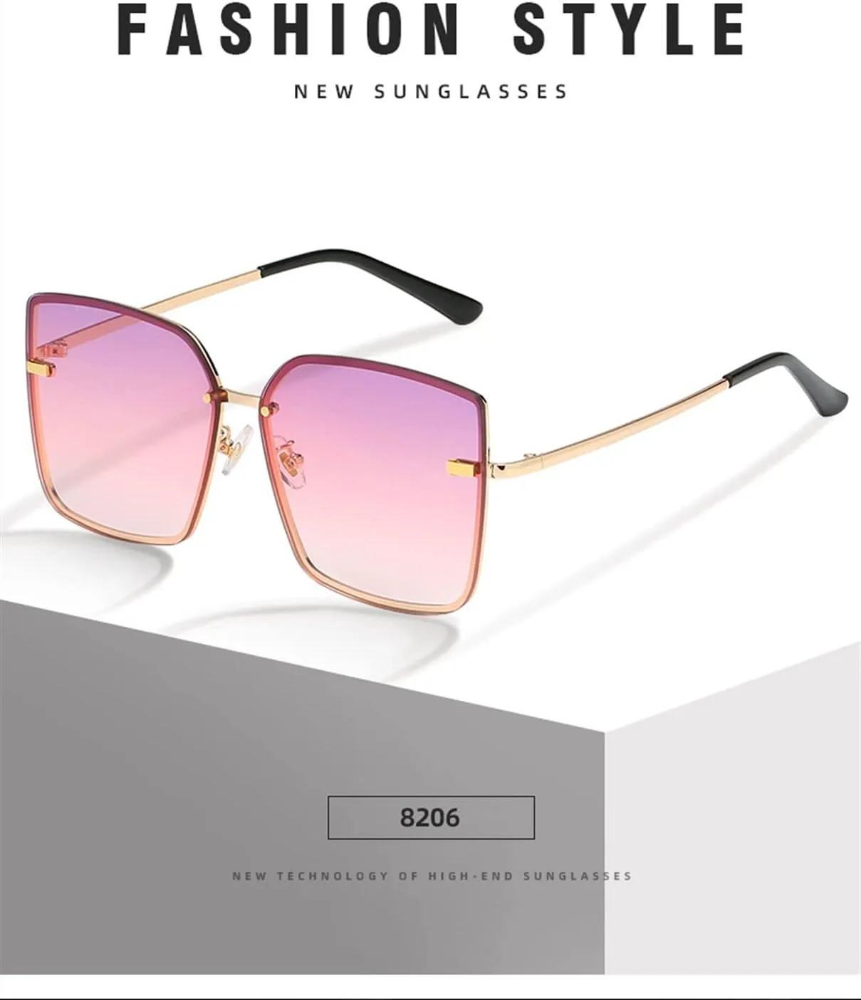 

Металлические солнцезащитные очки XINXIN в стиле ретро, ​​квадратной формы, для мужчин и женщин, стильные очки для отдыха на природе (Цвет: C, Размер: Средний), C