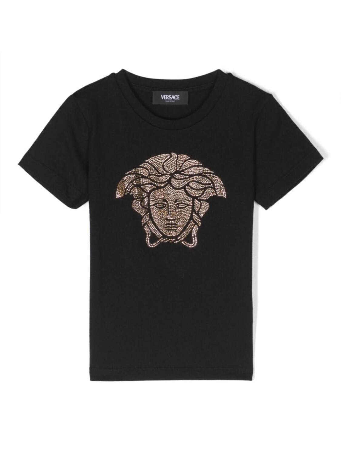 

Versace Kids футболка с декором Medusa и стразами, черный