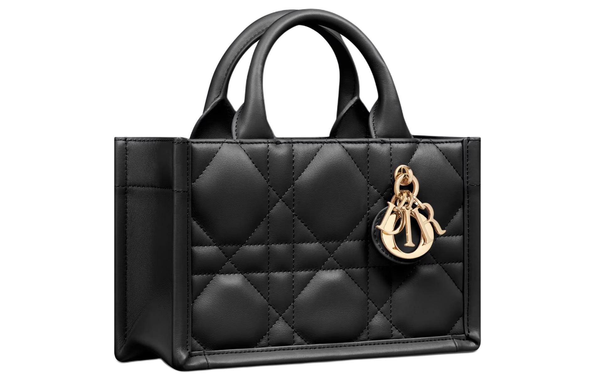 DIOR Сумка BookTote мини из коровьей кожи женская черная — фото 3