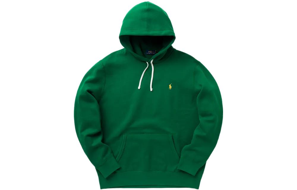 Флисовая толстовка с капюшоном Rl Polo Ralph Lauren, зеленый — фото 3