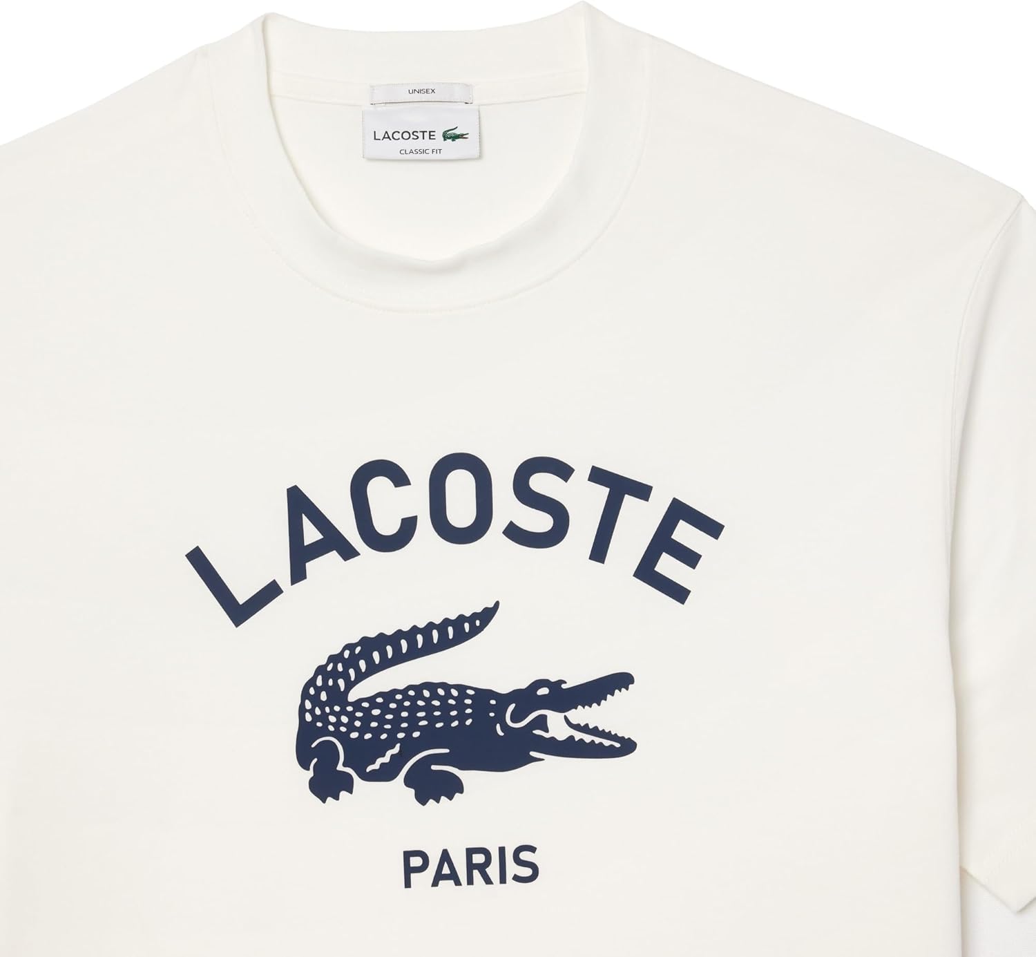 Мужская хлопковая футболка с логотипом Lacoste, Flour — фото 2