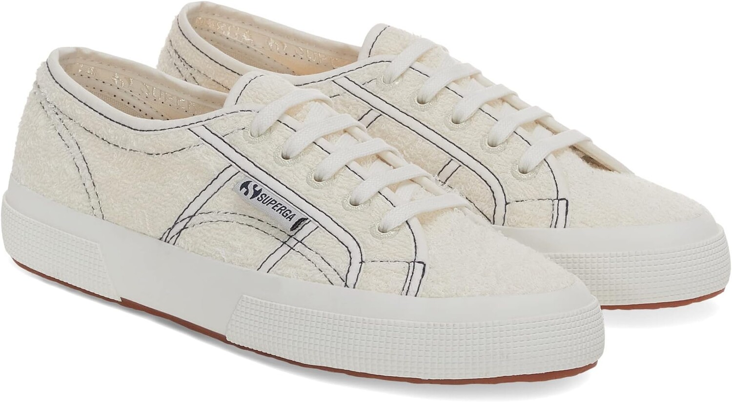 

Кроссовки Superga 2750 Cotton Terry, цвет White Avorio/Navy/Full Avorio