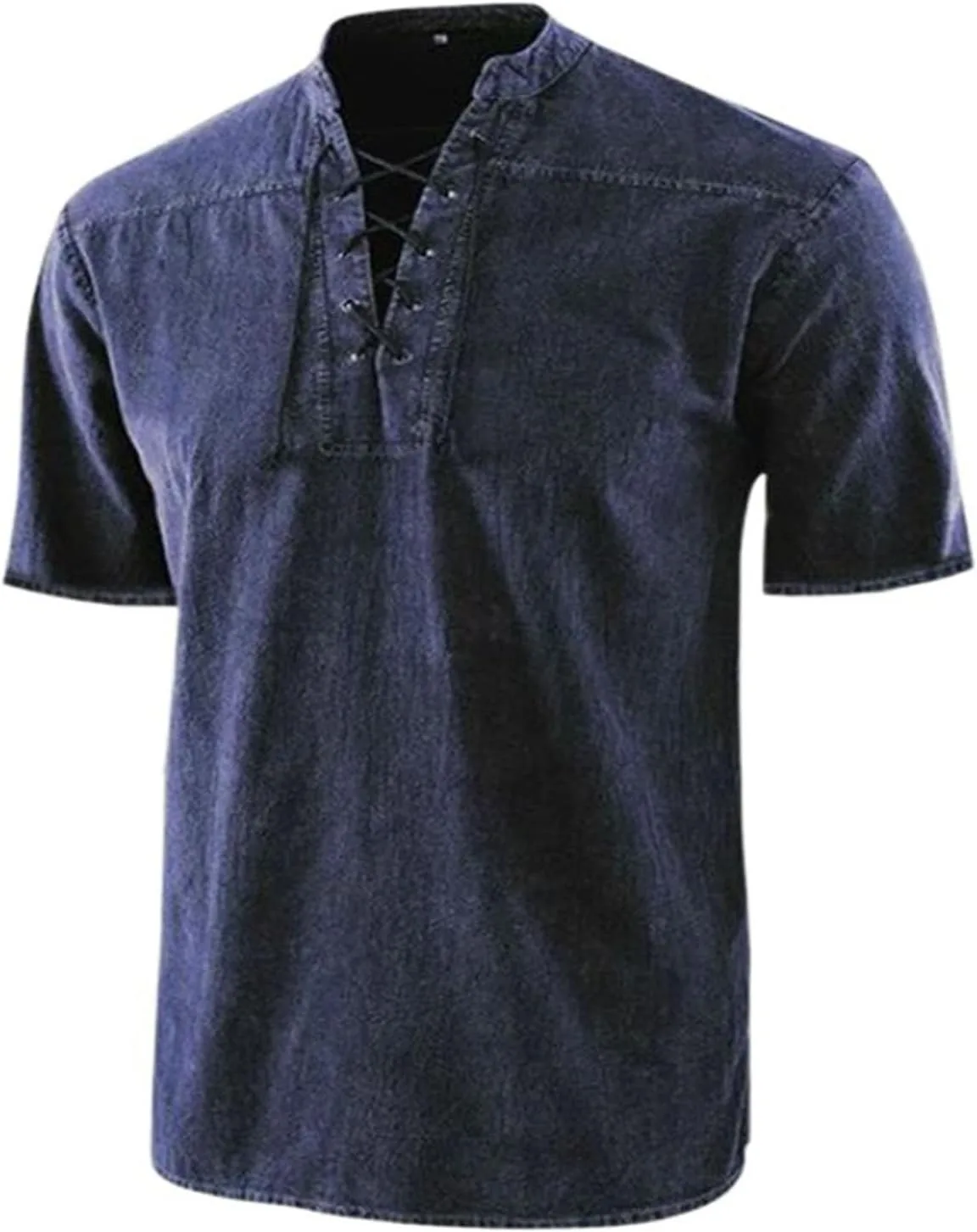 

Мужская хлопковая льняная футболка с коротким рукавом для пляжа и йоги CHXLQQX