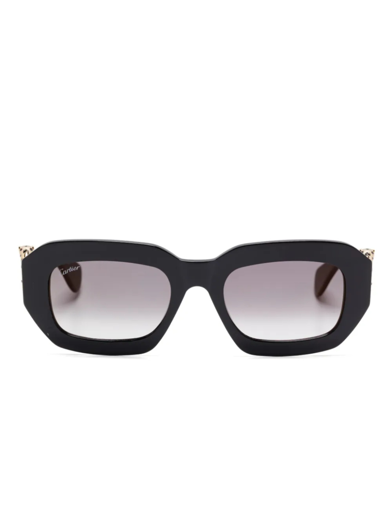 

Солнцезащитные очки в геометрической оправе Cartier Eyewear, черный