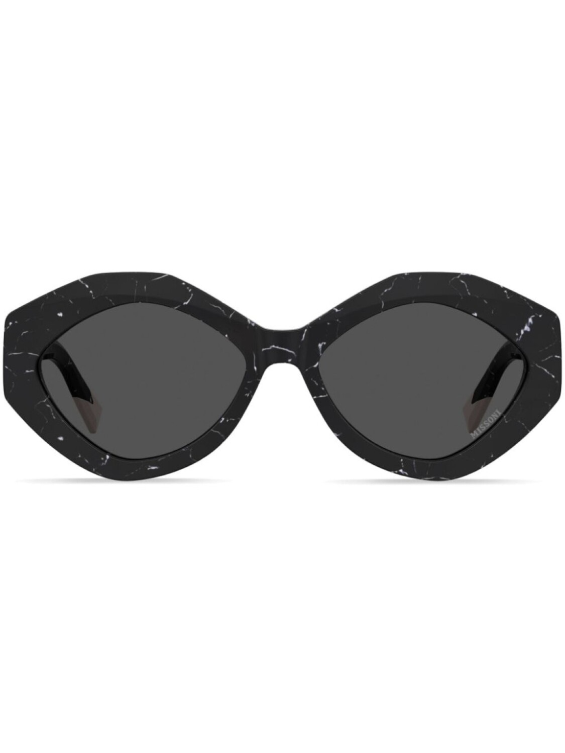 

MISSONI EYEWEAR солнцезащитные очки овальной формы, черный