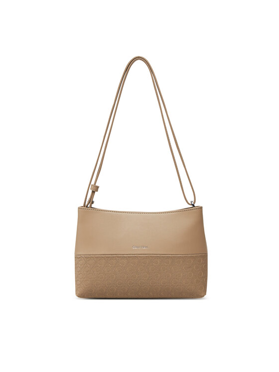 

Сумочка Ck Mixmedia Convertible Bag_Mono K60K613170 Calvin Klein, бежевый
