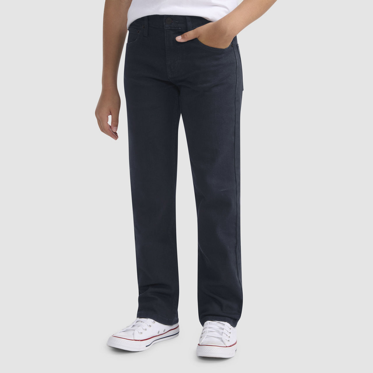 Джинсы 514 Straight Fit Performance для мальчиков 8–20 лет Levi's, Black Stretch - Dark Wash — фото 2