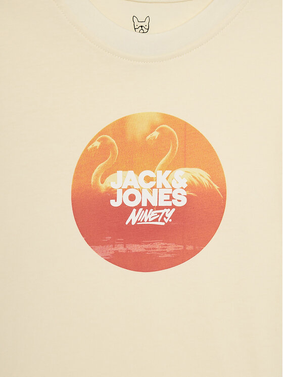 Футболка обычного кроя Varenna 12278349 Jack&Jones Junior, экрю — фото 3