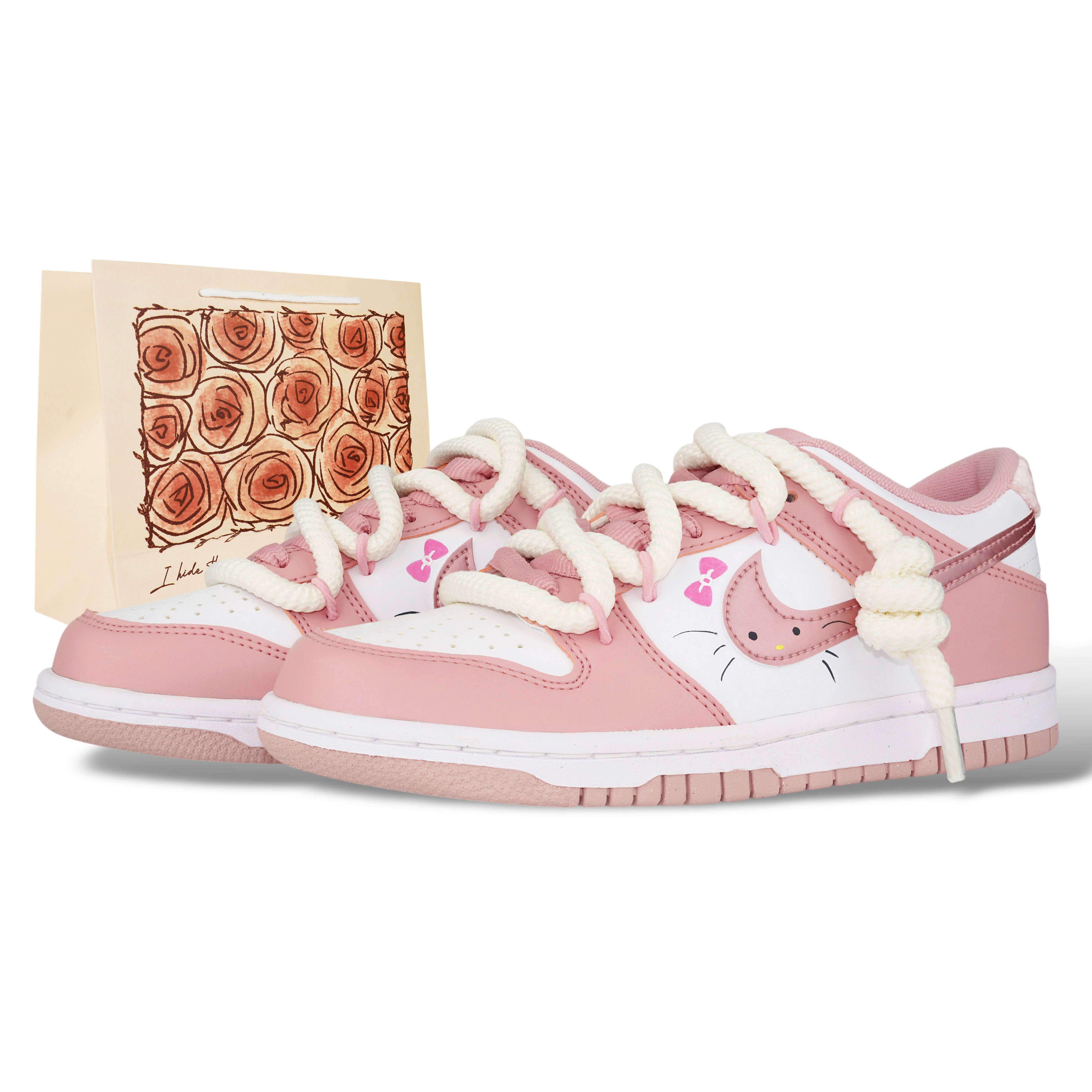 

Nike Dunk Pink Velvet низкие детские скейтбординг кроссовки Pink для подростков