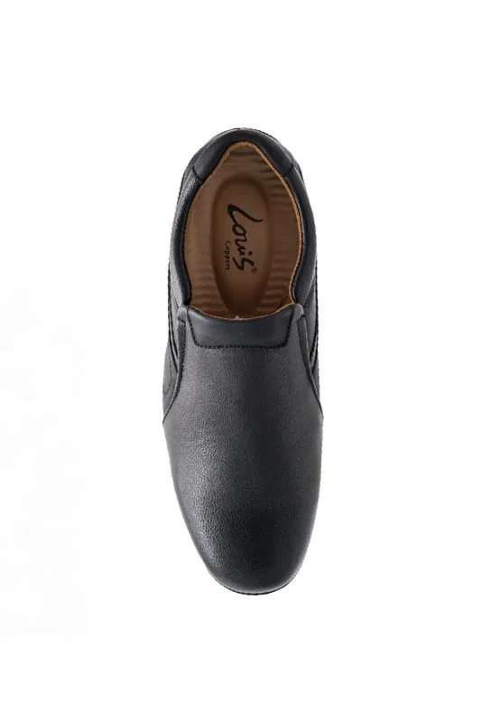 Мужские лоферы slip-on, кожаные, модель 250131354 Louis Cuppers, черный — фото 4