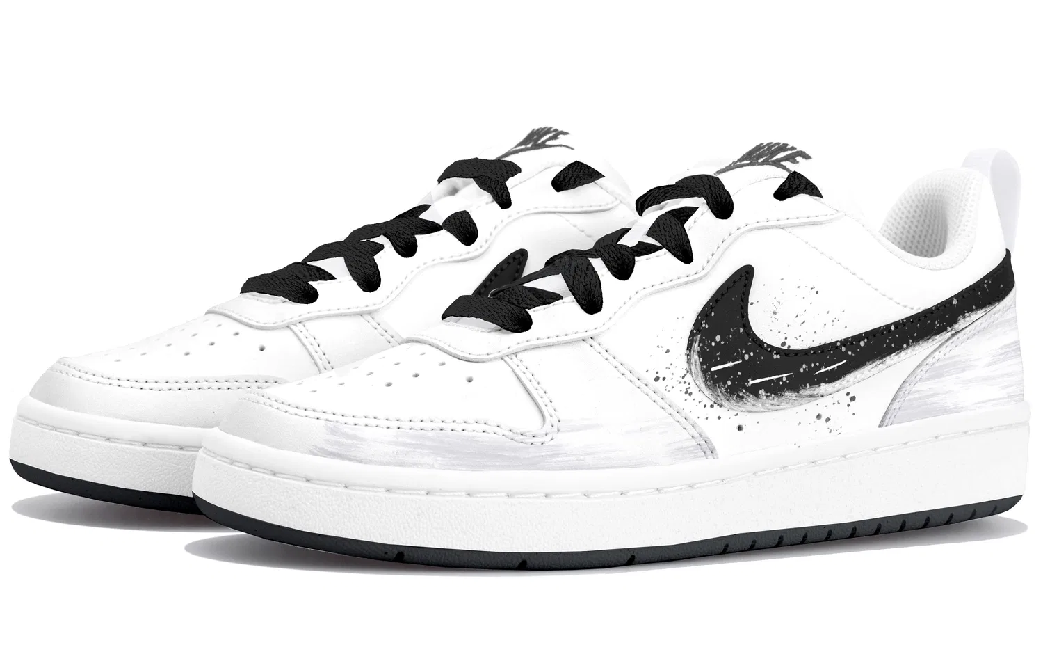 Кроссовки для скейтбординга Nike Court Borough Low Black для подростков — фото 4