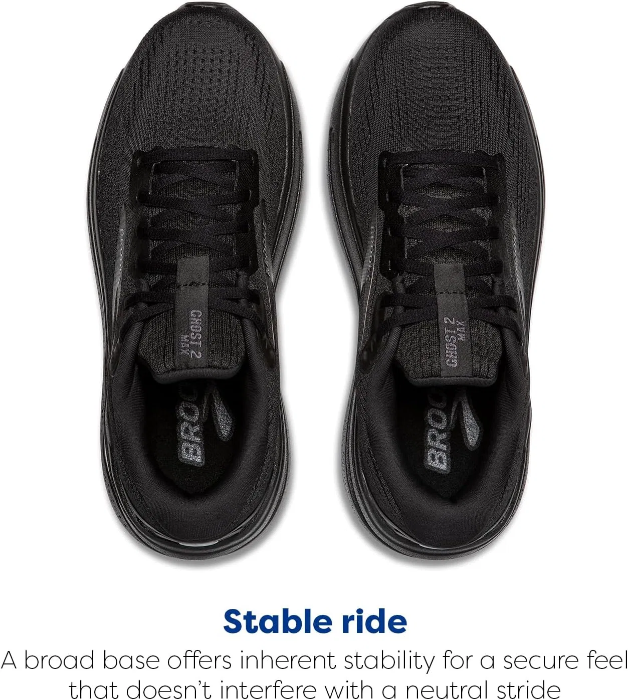 Мужские кроссовки Brooks Ghost Max 2, Black Ebony — фото 4
