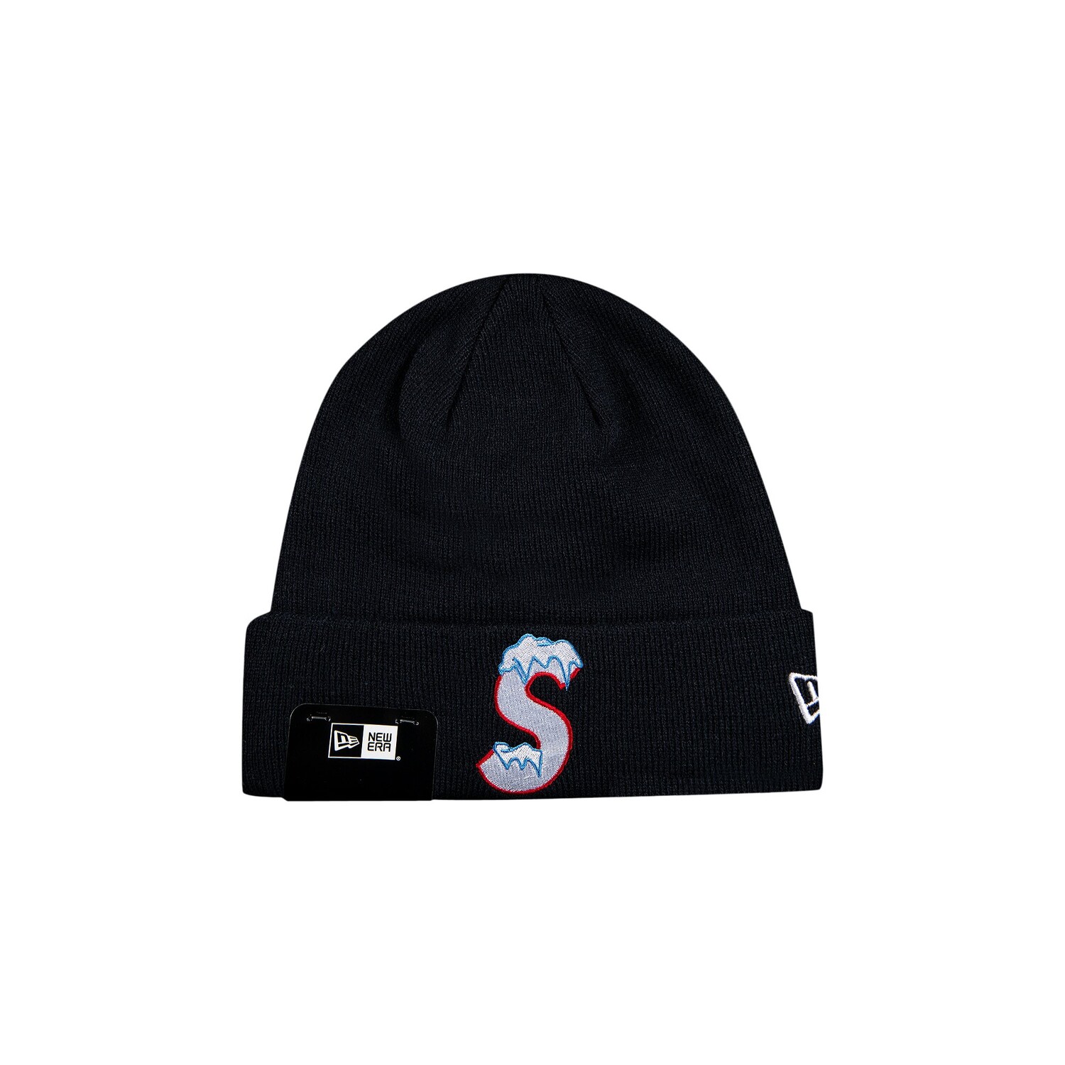 

Шапка-бини Supreme x New Era S с логотипом темно-синего цвета
