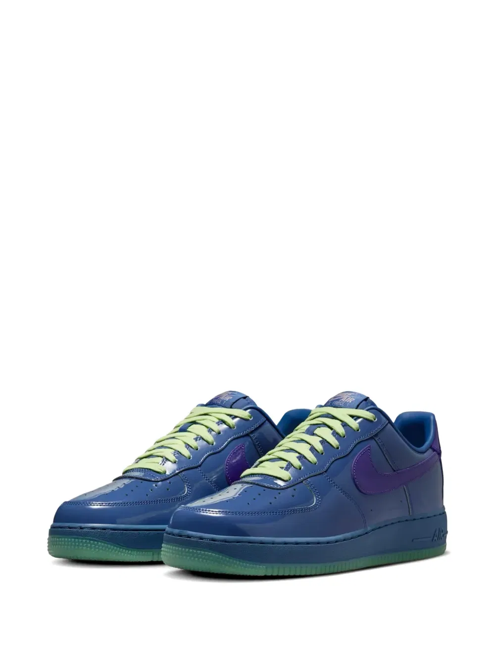 Низкие лакированные кроссовки Air Force 1 Nike, синий — фото 2