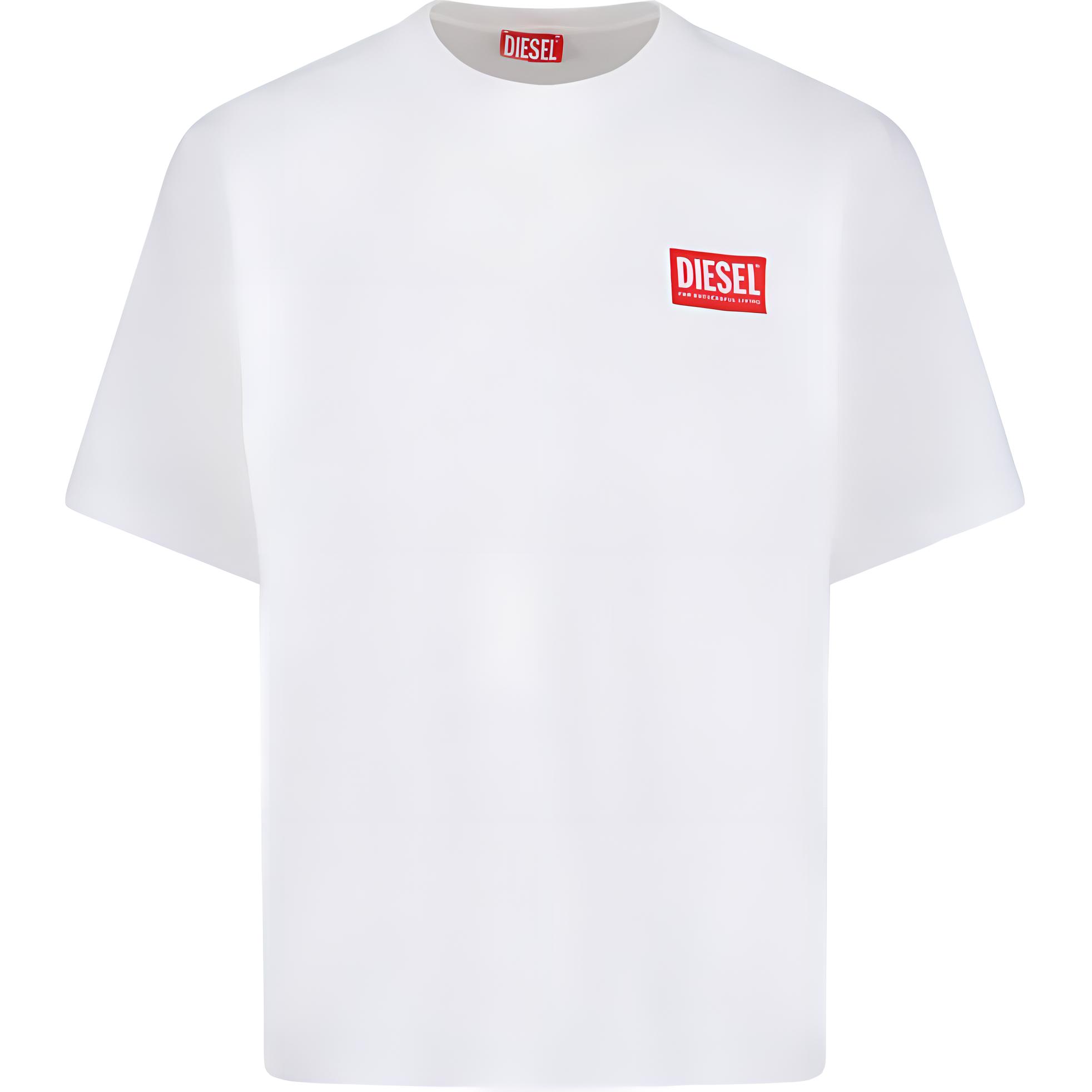 

Футболка T Boxt Lab с жаккардовым логотипом и нашивкой DIESEL, белый