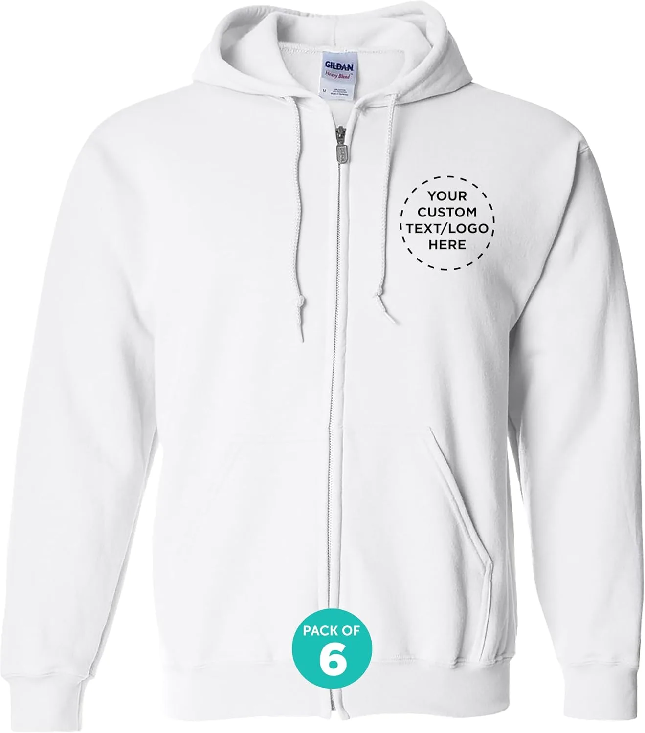 

Толстовка с капюшоном на молнии 50/50 Cotton Polyester Blend DISCOUNT PROMOS