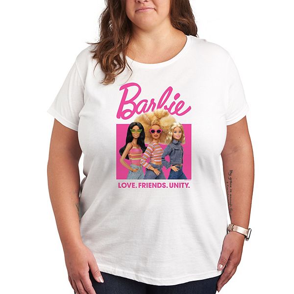 

Футболка с принтом "Plus love friends unity" Barbie, White, Белый, Футболка с принтом "Plus love friends unity" Barbie, White