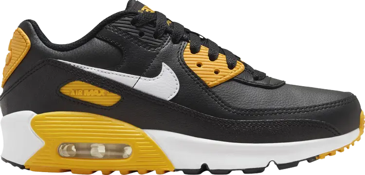 

Кроссовки Air Max 90 Leather GS 'Black University Gold', черный