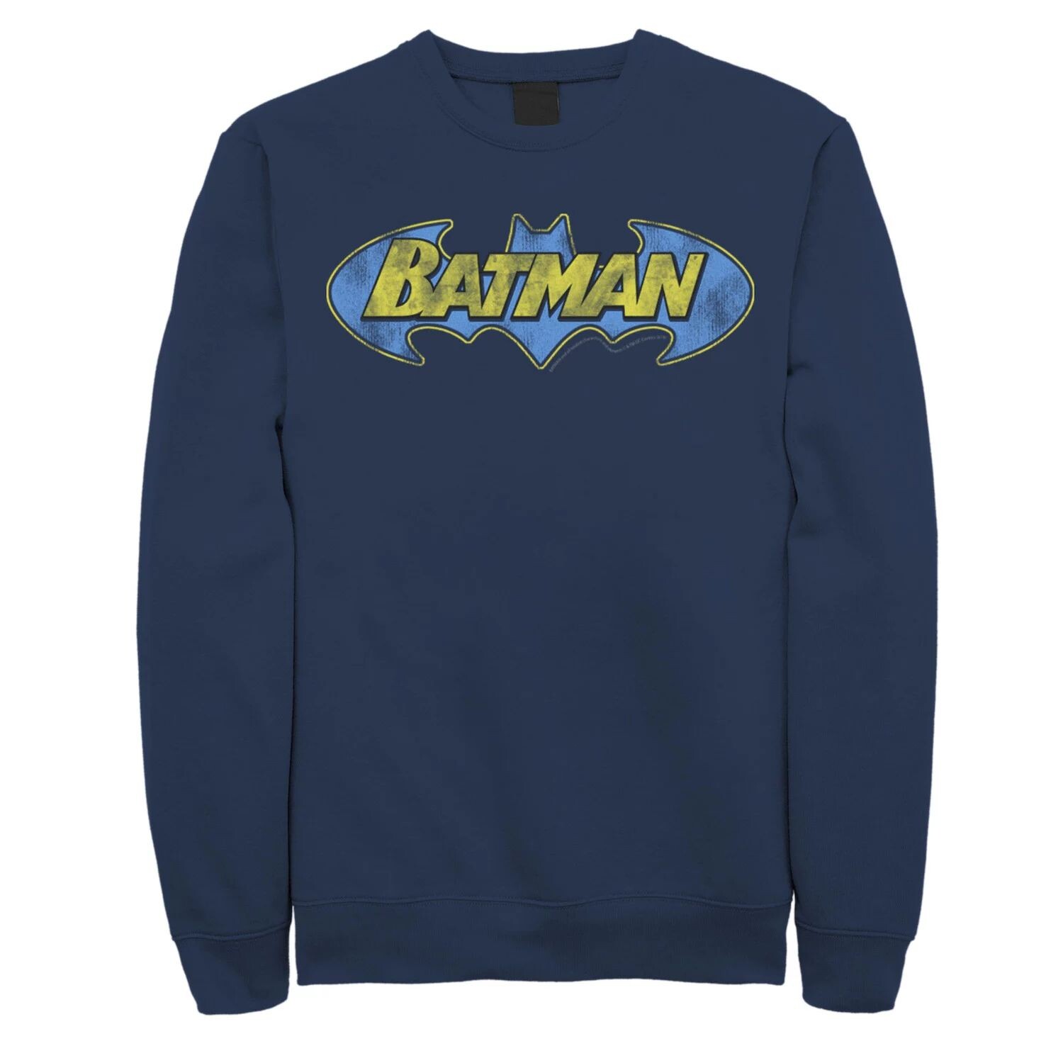 

Мужской свитшот с ярким текстовым логотипом Batman, Blue DC Comics, синий