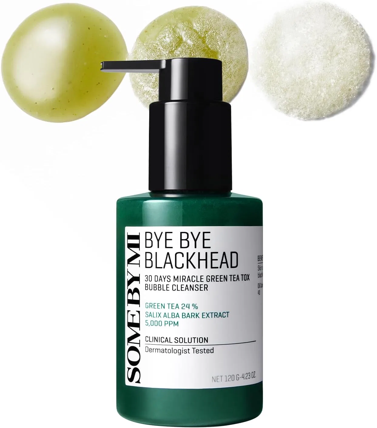 Пенка для умывания Some By Mi — Гель- Bye Bye Blackhead 30 Days Miracle Bubble Cleanser с BHA и зеленым чаем, 120 г
