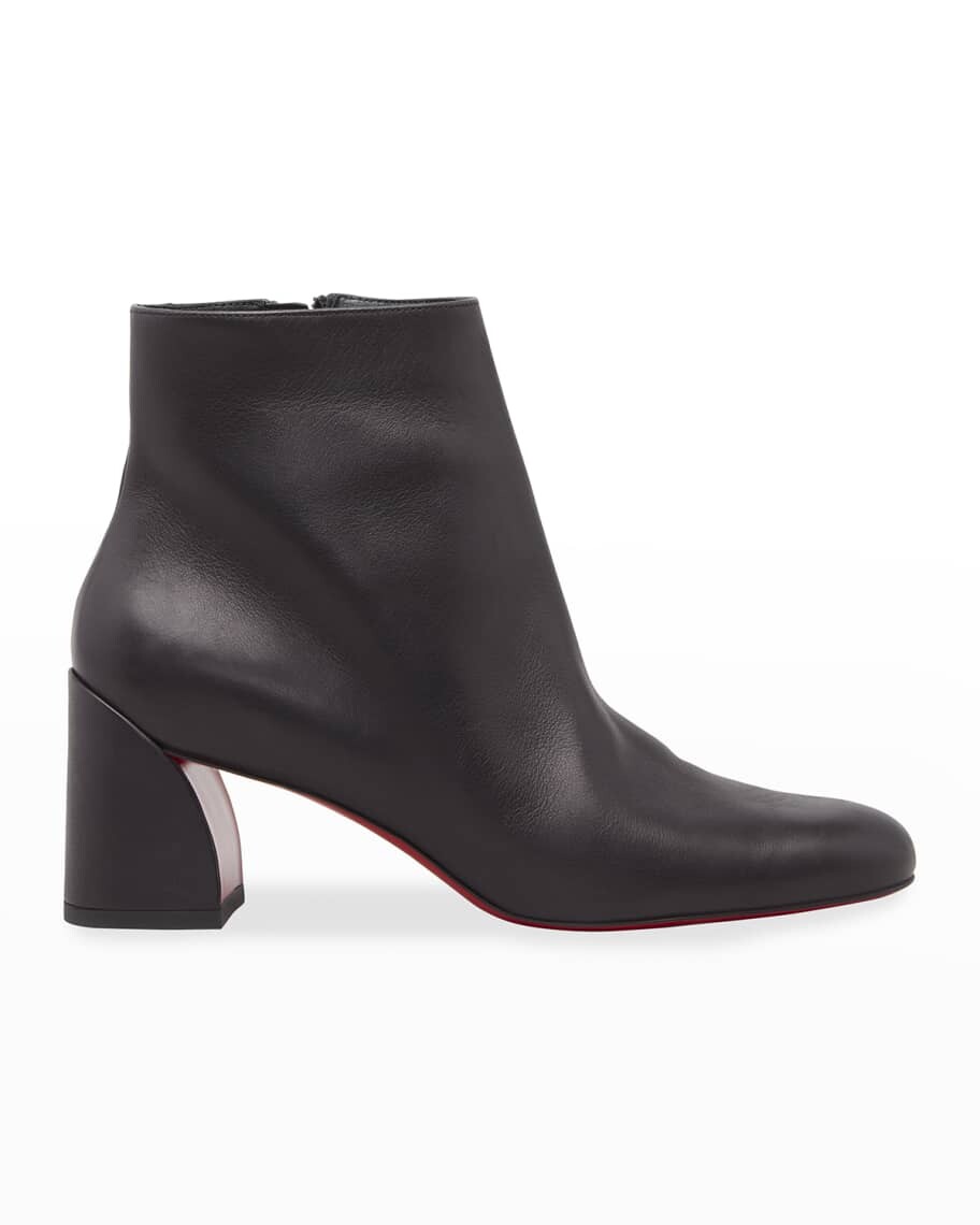 Кожаные ботильоны на красной подошве с молнией сбоку Turela Christian Louboutin