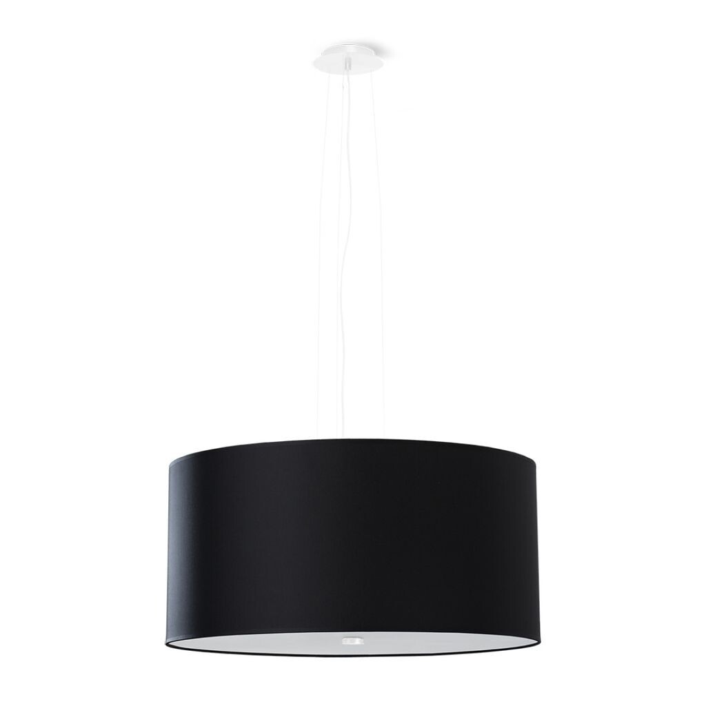 

Люстра OTTO 50 черная 5xE27 60Вт ткань, стекло, сталь 115x50x50см Sollux Lighting