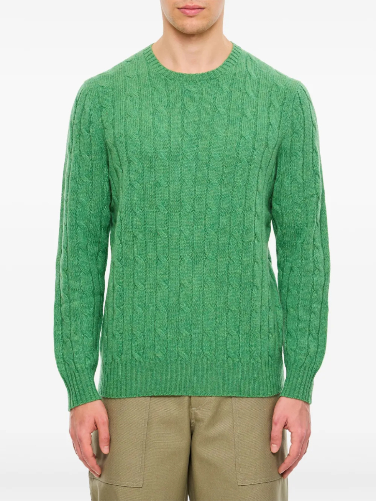 

Джемпер с косой вязкой Polo Ralph Lauren, зеленый