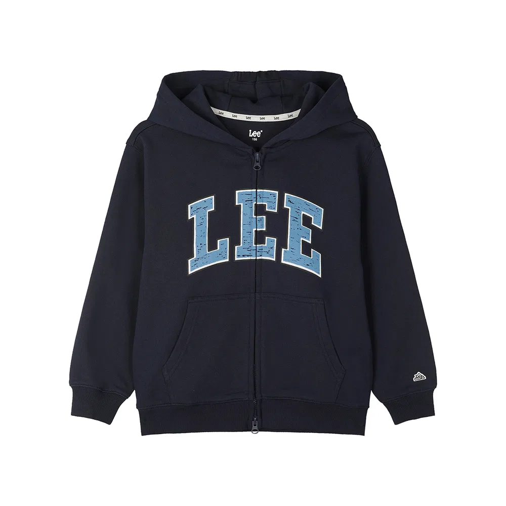 Детская худи на молнии College Logo тёмно-синяя от Lee Kids