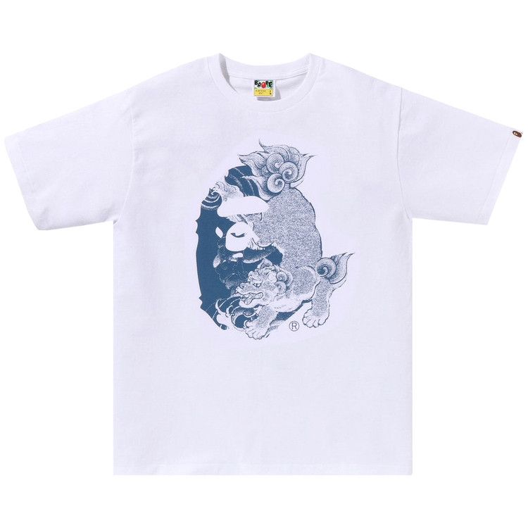

Футболка BAPE Japanese Tattoo Big Ape Head Tee, White