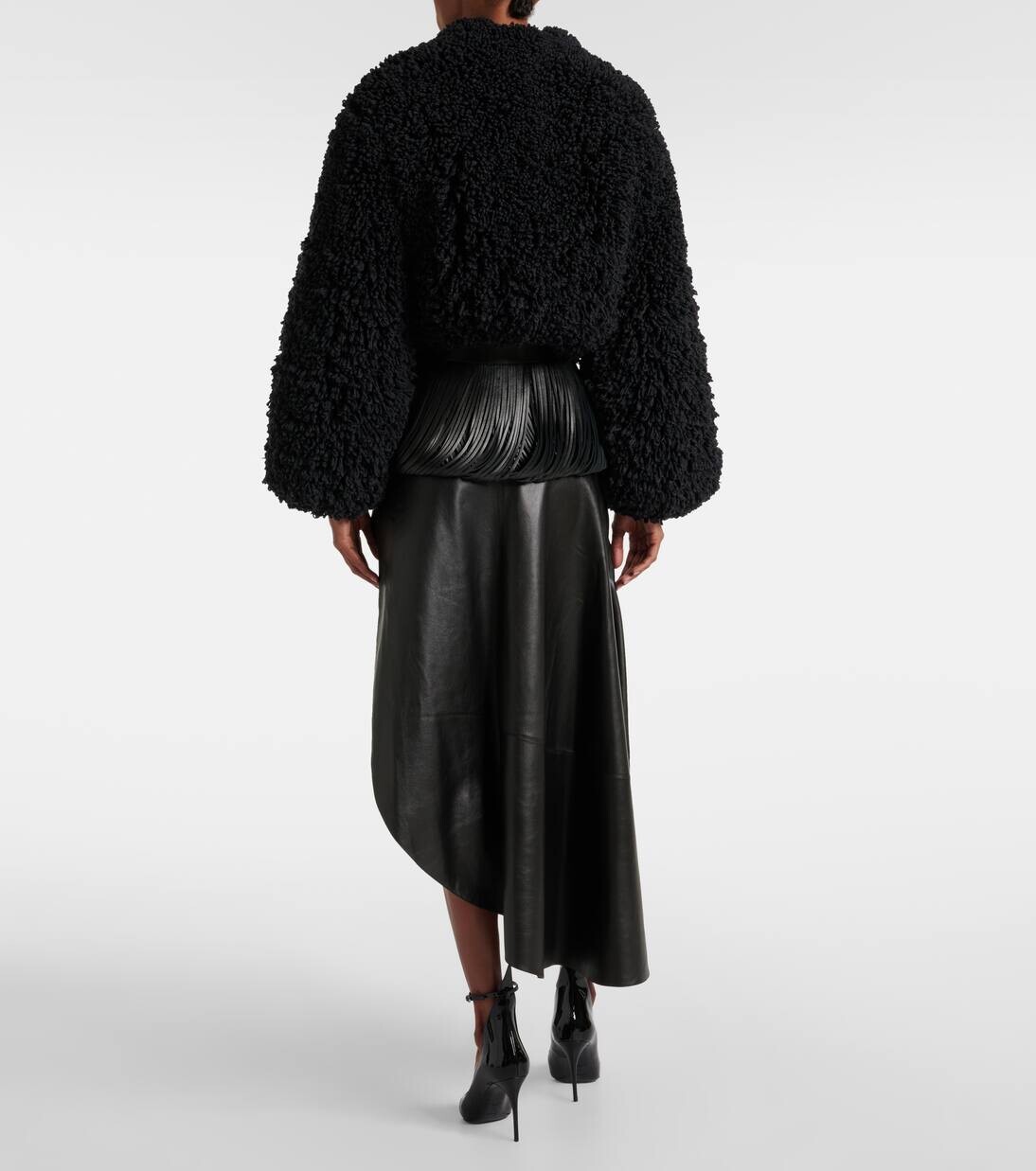 Куртка из искусственного меха Alaïa, цвет ebene — фото 3