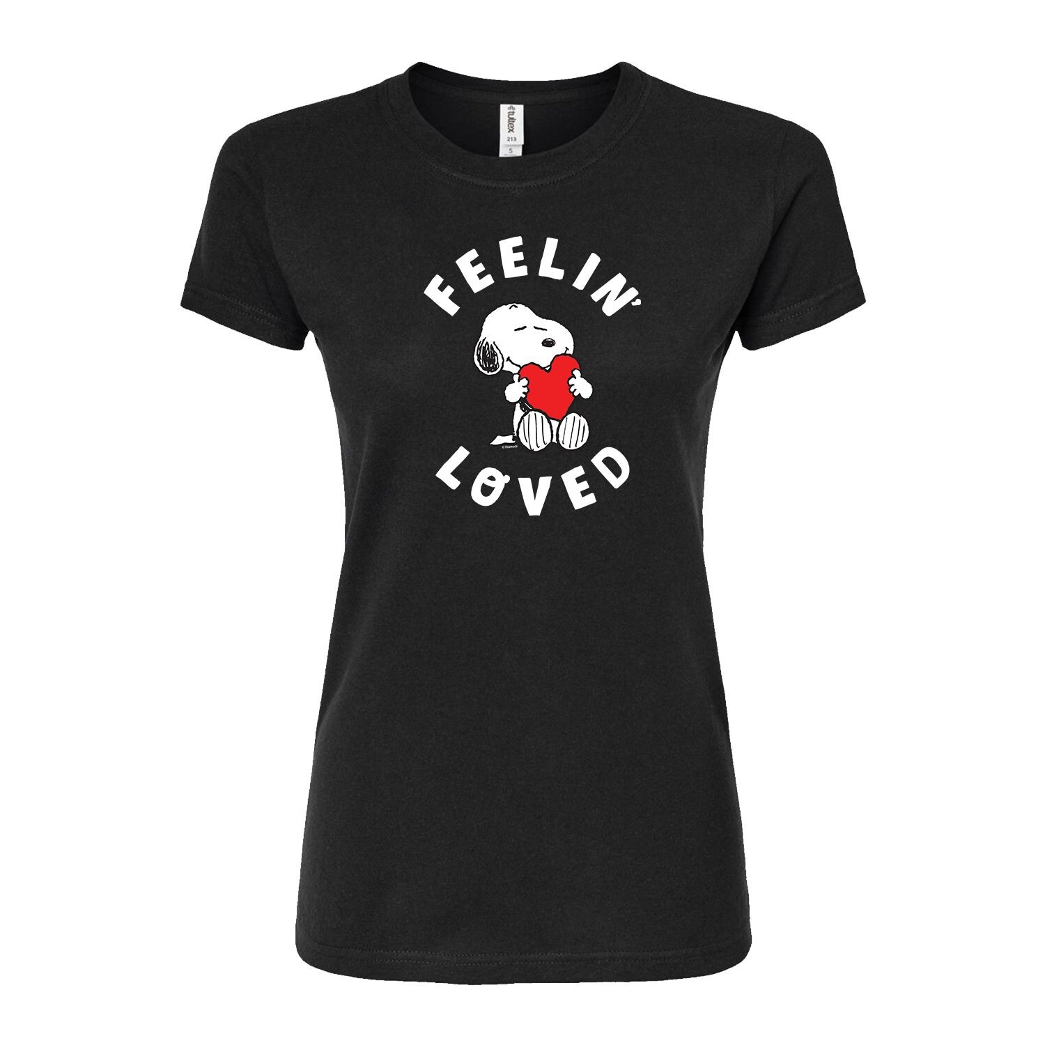 

Детская футболка с рисунком Peanuts "Feelin' Loved" Licensed Character, черный